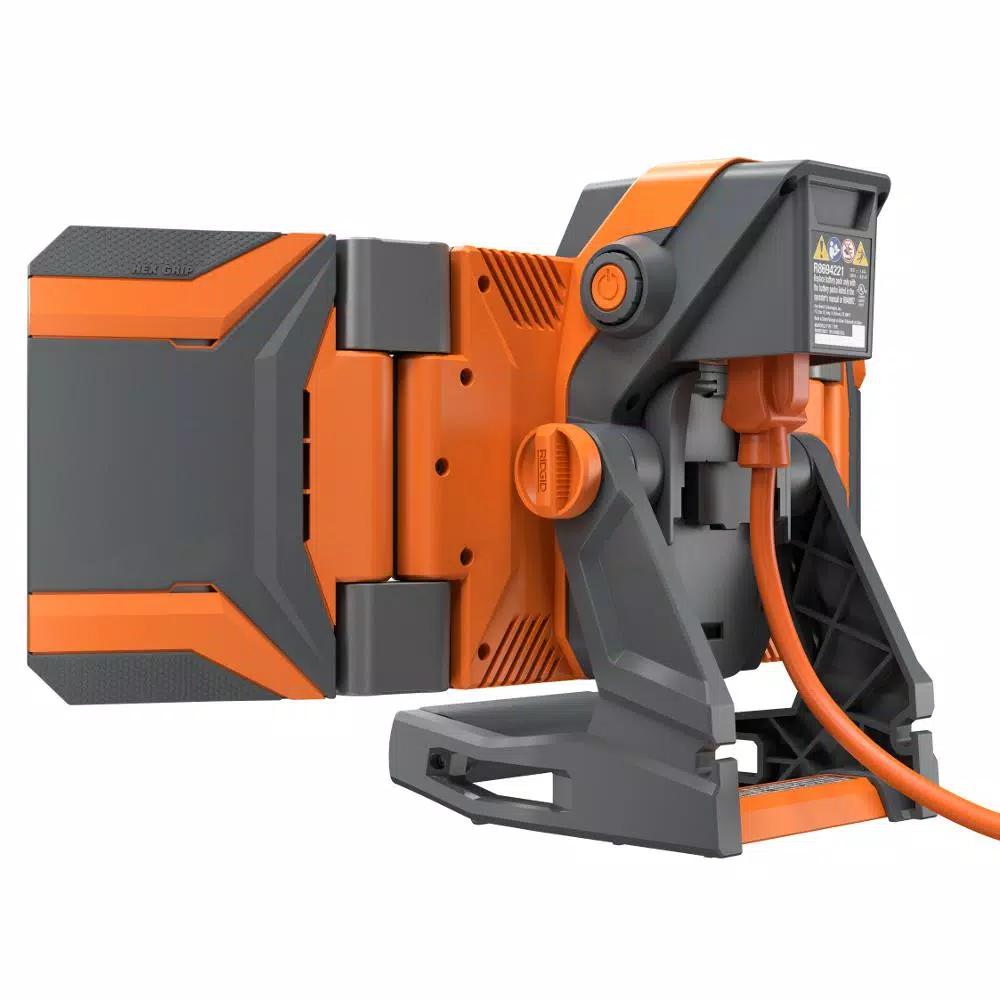 RIDGID 18V Cordless Hybrid Folding Panel Light with 1.5 Ah Lithium-Ion Battery, 2500 Lumens