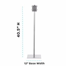 Alpine Industries 40.5 in. Sanitizing Cleaning Wipes Dispenser Stand, Silver Steel thumbnail 4