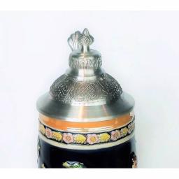Heim Concept 16 oz. Ceramic Beer Stein with Steeple Lid, Silver thumbnail 3