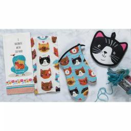 Kay Dee Crazy Cat Cotton Multi Kitchen Textile Set - 4 Piece Set thumbnail 7