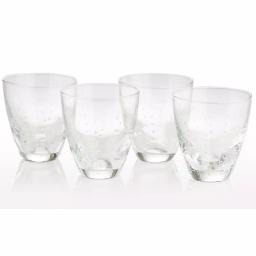 Abigails Rain Drop 8 oz. Clear Double Old-Fashioned Glass Set, Set of 4 thumbnail 2