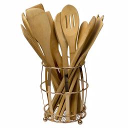 Home Basics Lyon Rose Gold Steel Cutlery Holder with Mesh Bottom and Non-Skid Feet thumbnail 2