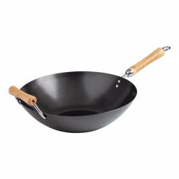 Honey-Can-Do Joyce Chen 4-Piece Carbon Steel Non-Stick Wok Set with High Dome Lid, Bamboo Spatula, and Recipe Booklet thumbnail 7
