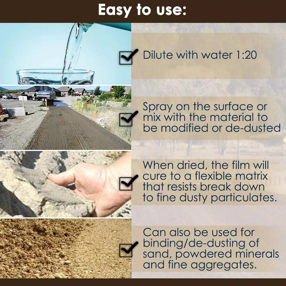 Eco Clean Dust Down Poly Pro 1 Gal. Dust Suppressant & Mineral Modifier