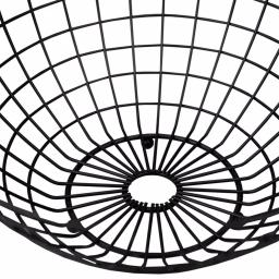 Unbranded Grid Collection Large Black Wire Fruit Bowl - Modern Steel Countertop Organizer thumbnail 2