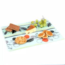 Creative Home Tempered Glass Cutting and Serving Board with Flower Pattern, 11.75 x 15 in. thumbnail 3