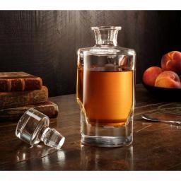 JoyJolt Carina Crystal Whiskey Decanter - 25 oz Square Glass Liquor Decanter with Stopper thumbnail 4