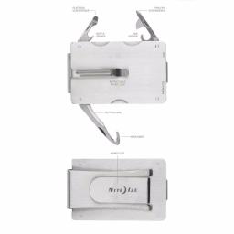Nite Ize 6-in-1 Stainless Steel Financial Tool Money Clip and Wallet Multi-Tool thumbnail 4