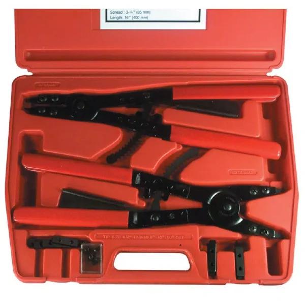 Astro Pneumatic Heavy Duty Internal and External Snap Ring Plier Set with Blow Molded Case