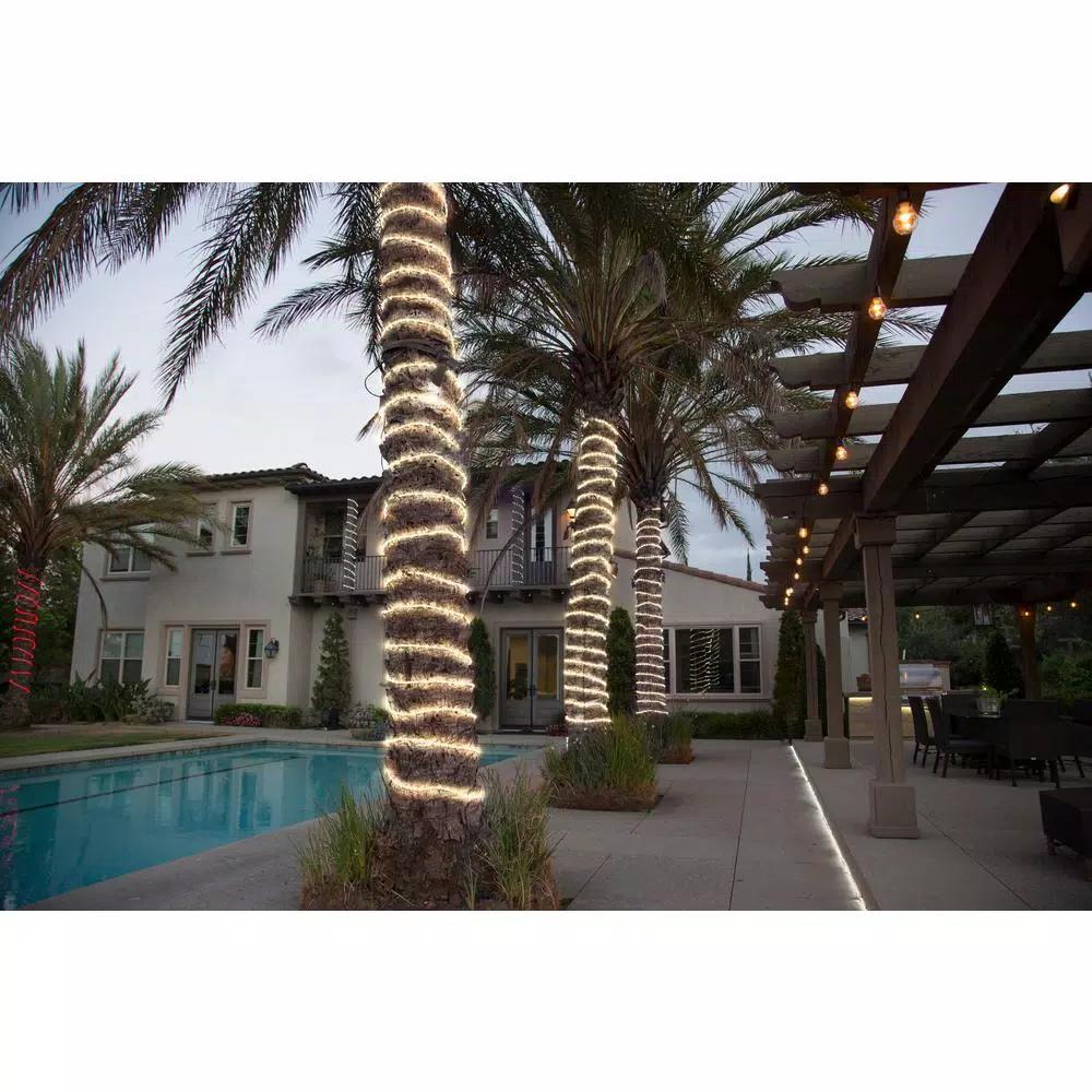 DEERPORT DECOR 16 ft. Soft White LED Rope Light 360° Directional Shine, Indoor/Outdoor Decoration (2-Pack)