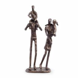 DANYA B Handcrafted Bronze Family of 4 Sculpture - Modern Sand Cast Statuary thumbnail 2