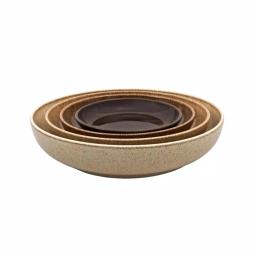 Denby Studio Craft 4-Piece Nesting Bowl Set, Brown Clay Serving Bowls thumbnail 1