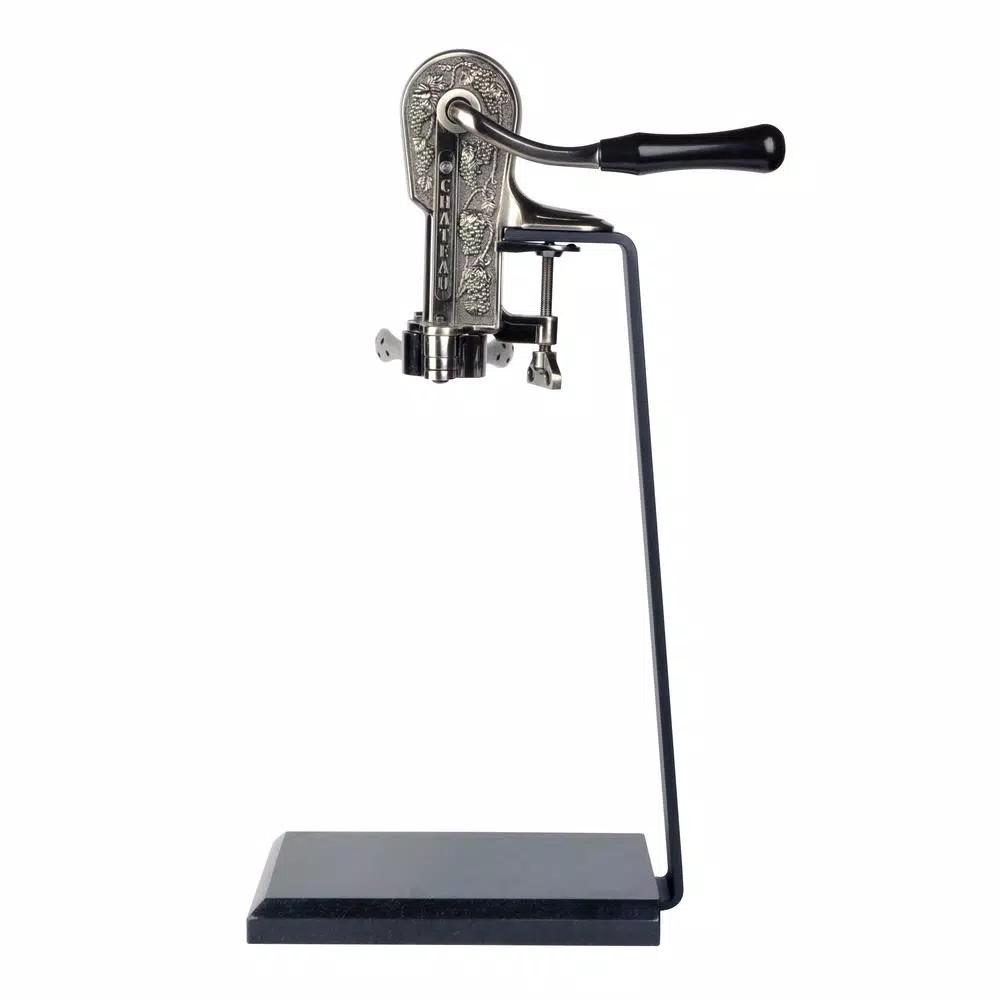 Epicureanist Pewter Connoisseur Wine Opener with Black Granite Stand