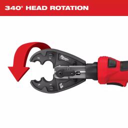 Milwaukee M18 FORCE LOGIC 6-Ton Cordless Utility Crimping Kit with O-D3 Jaw thumbnail 5