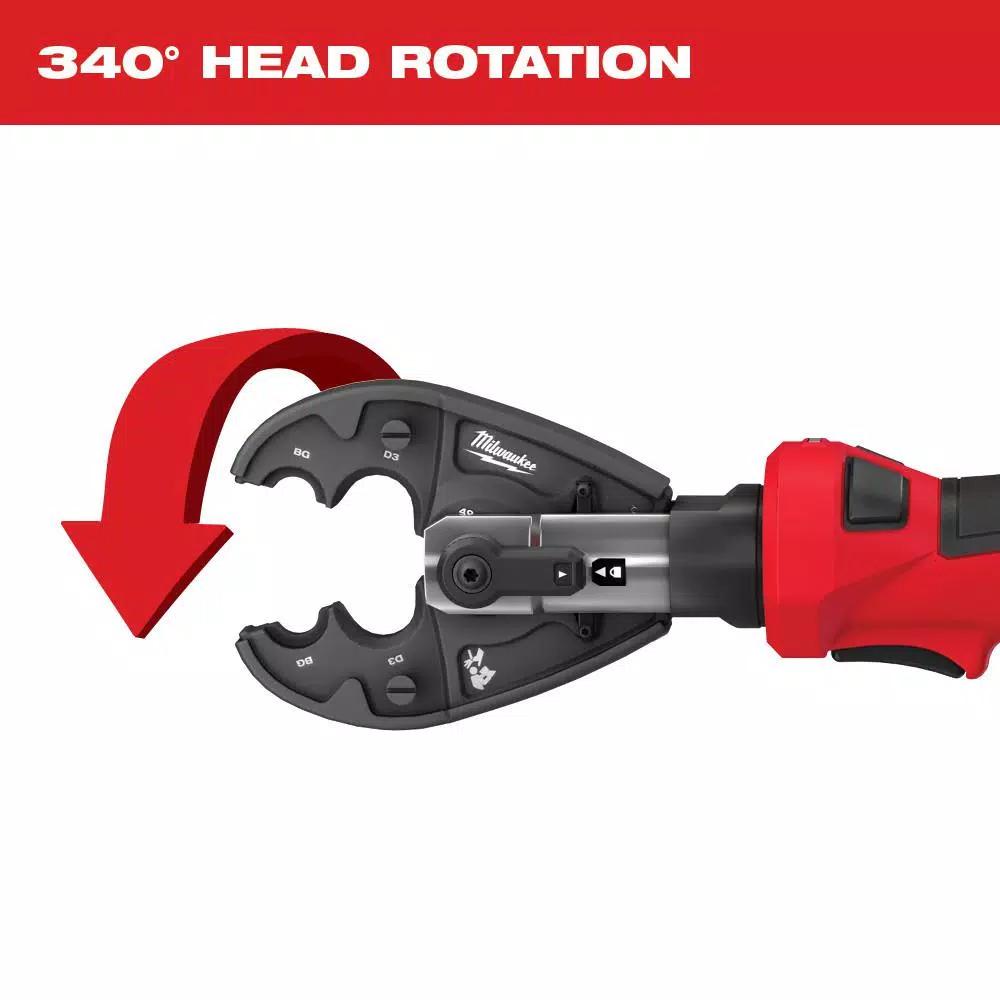 Milwaukee M18 FORCE LOGIC 6-Ton Cordless Utility Crimping Kit with O-D3 Jaw