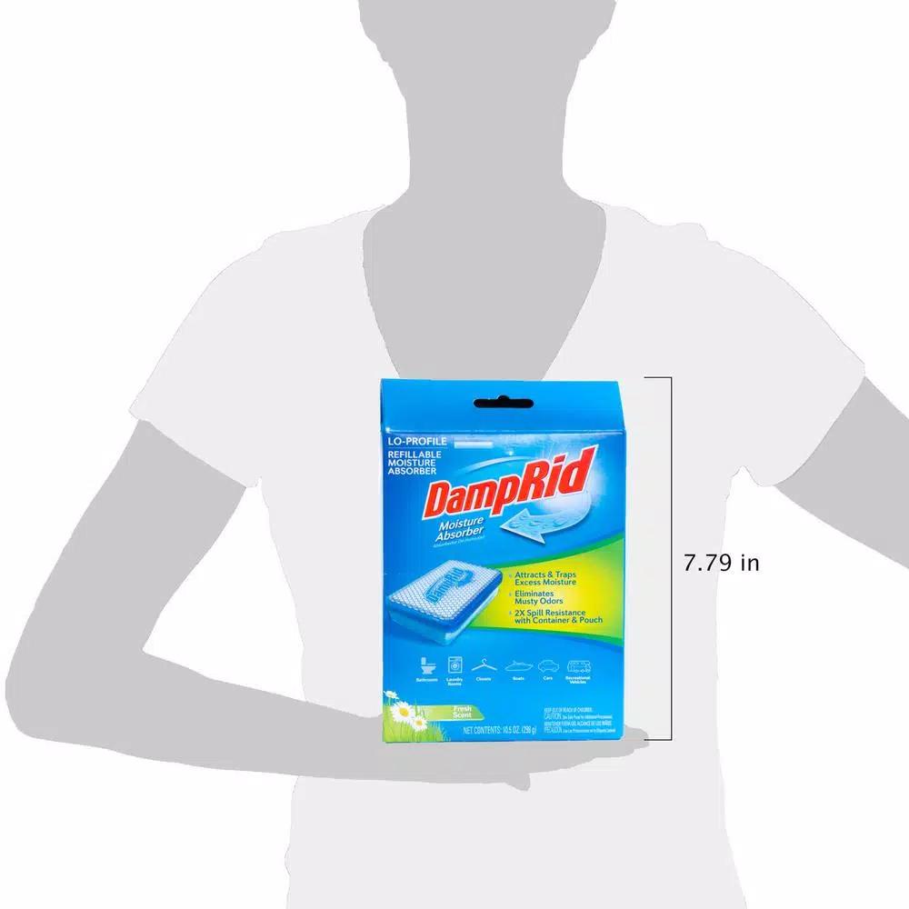 DampRid Low Profile Refillable Moisture Absorber, 10.5 oz, Fresh Scent