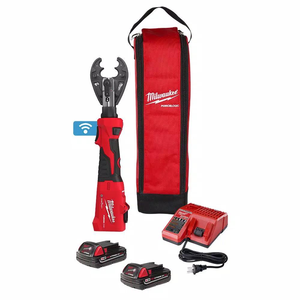 Milwaukee M18 FORCE LOGIC 6-Ton Cordless Utility Crimping Kit with O-D3 Jaw