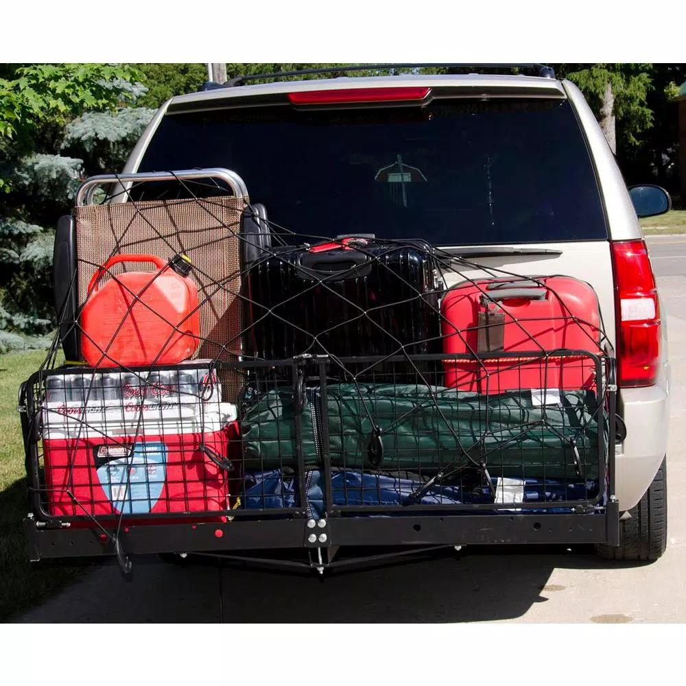 Erickson 60 in. x 20 in. Steel Folding Hitch Cargo Carrier, 500 lb. Capacity for 2 in. Receiver