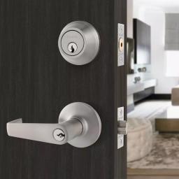 Toledo Fine Locks Double Cylinder Keyed Entry Combination Set, Satin Nickel thumbnail 3