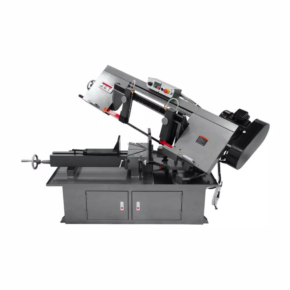 Jet 10 in. x 18 in. Horizontal Dual Mitering Bandsaw, 2 HP, 230V, 3-Phase