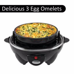 Brentwood 7-Egg Black Electric Egg Cooker with Auto Shutoff, Poaching Tray & Omelet Maker thumbnail 3