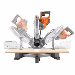 RIDGID 12 in. 15 Amp Dual Bevel Corded Miter Saw with LED and Universal Mobile Stand Kit thumbnail 4