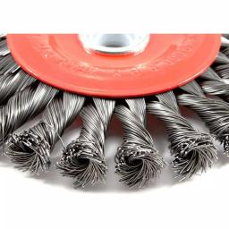 Forney 6 in. Twist Knot Crimped Steel Wire Wheel Brush, 1/2 in. and 5/8 in. Arbor thumbnail 2
