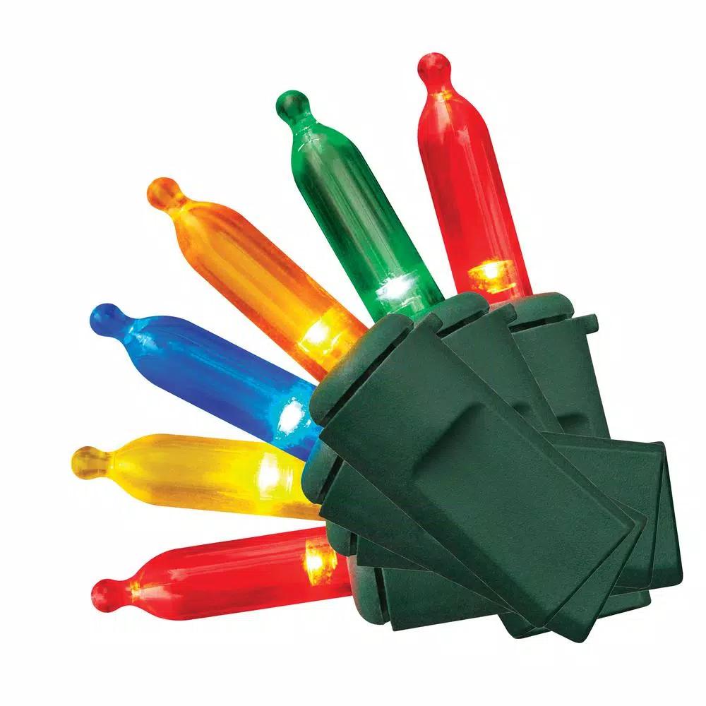 Home Accents Holiday Super Bright 300-Light LED Mini Multi-Color Christmas String Lights, Set of 4