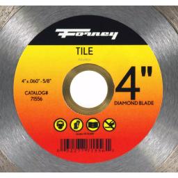 Forney 4 in. Continuous Rim Diamond Tile-Cutting Blade for Ceramic, Granite, and Marble thumbnail 2