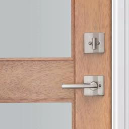 Baldwin Prestige Spyglass Single Cylinder Satin Nickel Handleset with Square Lever and SmartKey Security thumbnail 14