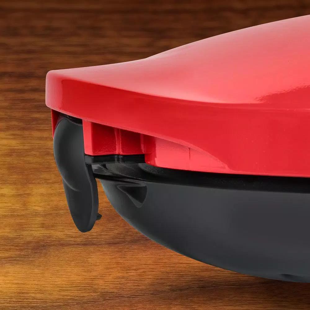 Nostalgia 900W Red Quesadilla Maker with Extra Stuffing Latch and Non-Stick Cooking Surface
