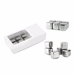 Visol Arctic 6-Piece Stainless Steel Ice Cube Set for Whiskey and Scotch thumbnail 1