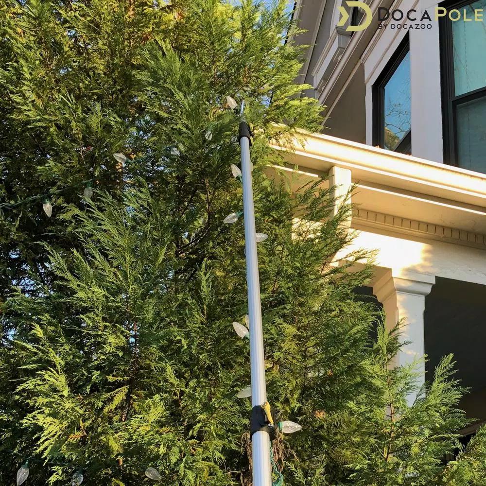 DocaPole Big-Reach Pole Hook Attachment for Extension Poles, Zinc-Coated Utility Hook for Hanging and Retrieval