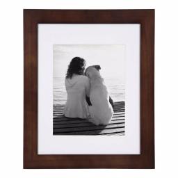 DesignOvation Museum Collection 11x14 Walnut Brown Picture Frame Set, Matted to 8x10, Pack of 4 thumbnail 2