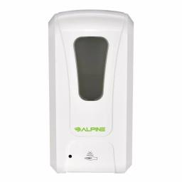 Alpine Industries 1200ml Automatic Wall Mount Foam Hand Sanitizer & Soap Dispenser, White thumbnail 1