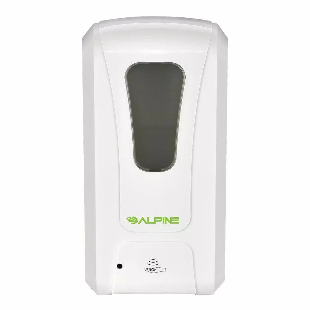 Alpine Industries 1200ml Automatic Wall Mount Foam Hand Sanitizer & Soap Dispenser, White