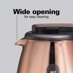 Hamilton Beach 1.7L Glass Electric Kettle with Copper Stainless Steel Base, 1500W Rapid Boil thumbnail 8