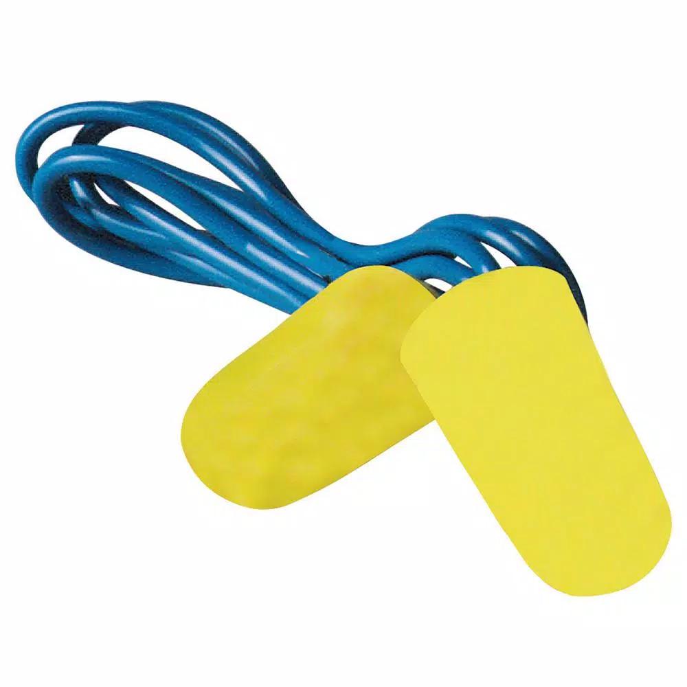 3M Peltor Sport Blasts Neon Yellow Corded Disposable Foam Earplugs, 2-Pair Pack (Case of 10)