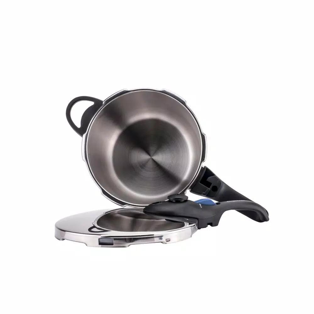 Magefesa Favorit Stainless Steel Pressure Cooker Set, 6.3 Qt. and 4.2 Qt. with Multi-Lid System