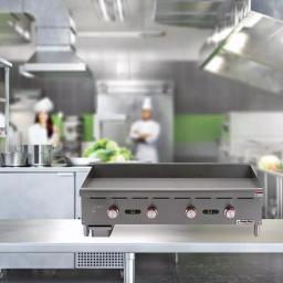 Magic Chef 48 in. Commercial Thermostatic Gas Countertop Griddle, Stainless Steel thumbnail 3