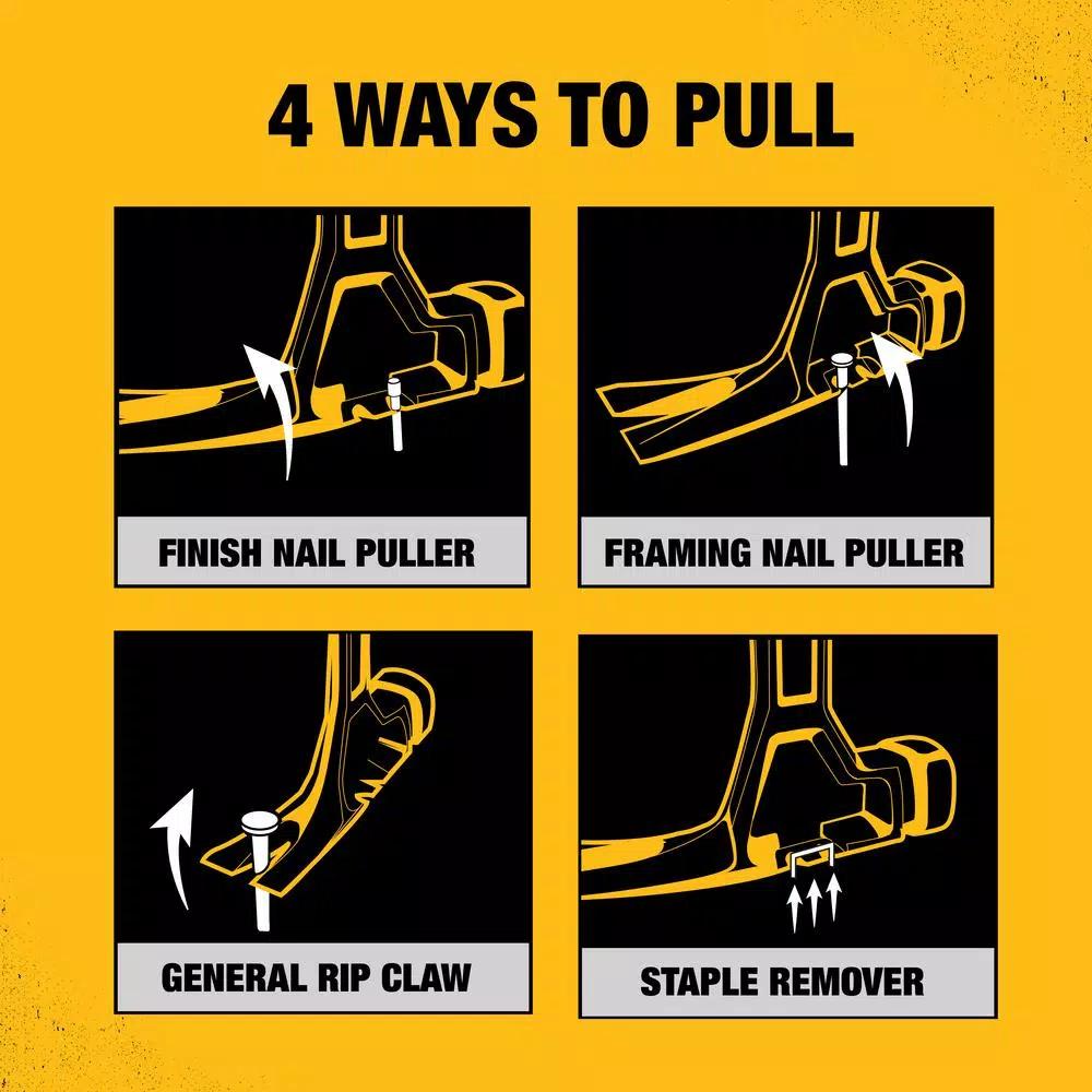 DEWALT 22 oz. Steel Rip Claw Hammer with Tri-Pull Technology