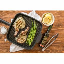 MasterPan Sectional Series 11 in. Cast Aluminum Nonstick Grill Pan, Black thumbnail 5
