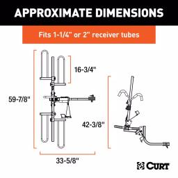 CURT 2-Bike Tray-Style Hitch-Mounted Bike Rack, 1-1/4" or 2" Receiver thumbnail 4
