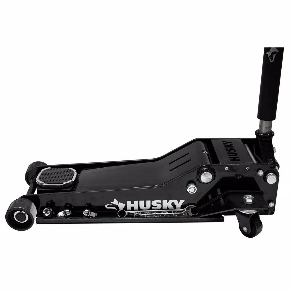 Husky 3.5-Ton Low Profile Floor Jack with Quick Lift and Universal Joint Release