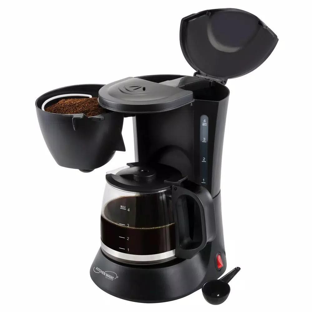 Koblenz Kitchen Magic Collection 4-Cup Drip Coffee Maker, Black