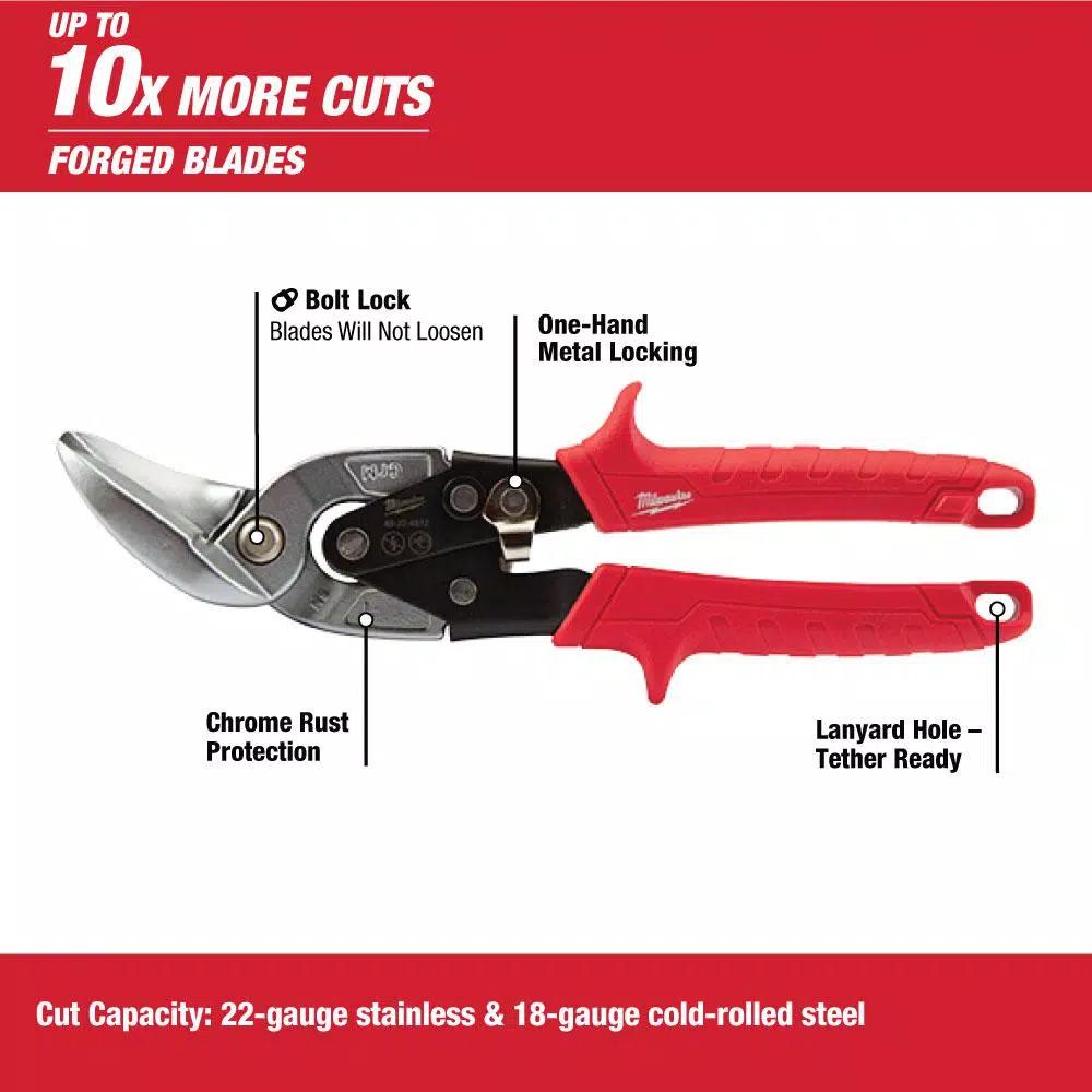 Milwaukee Offset Aviation Snips 2-Pack, Left and Right Handed Set