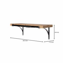 StyleWell Natural Wood and Metal Wall Mounted Wine Glass Organizer thumbnail 2