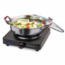 HomeCraft Single Burner 750W Black Hot Plate with Adjustable Temperature Control thumbnail 2