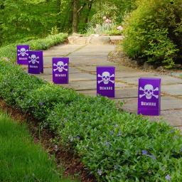LUMABASE LumaLite Luminaria Kit Skull and Crossbones Halloween LED Lights, 6-Count thumbnail 3