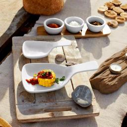 Villeroy & Boch Artesano Acacia Wood Serving Tray, Elliptical Divided Serving Dish thumbnail 3